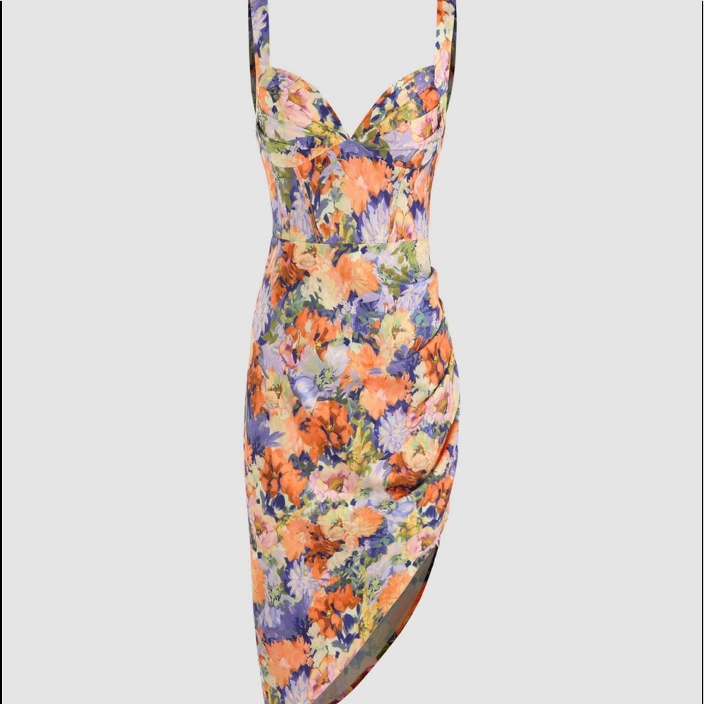NEW Cider asymmetrical floral dress (with tags)